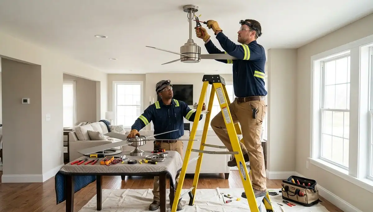 Ceiling fan installation service for Lakeland, FL homes by On Call Electrical