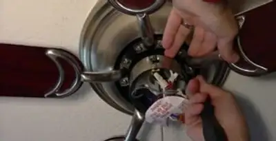 Ceiling fan installation with electrical wiring and mounting by professional electrician in Lakeland, FL