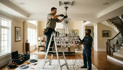 Chandelier installation service by On Call Electrical in Lakeland, FL home