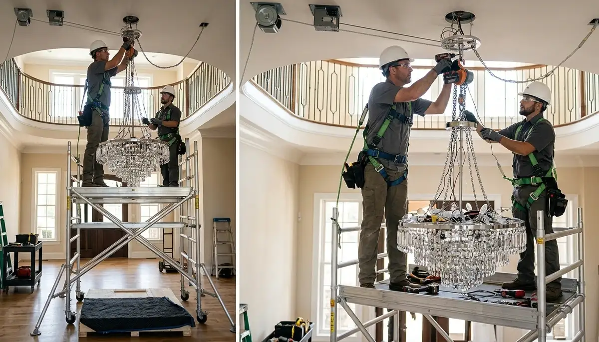 Chandelier installation service by On Call Electrical in Lakeland, FL