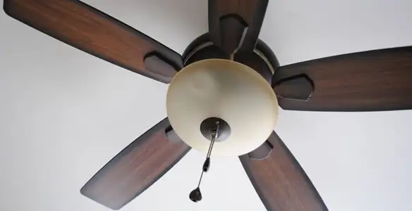 Fully installed ceiling fan with balanced blades and light fixture in Lakeland, FL