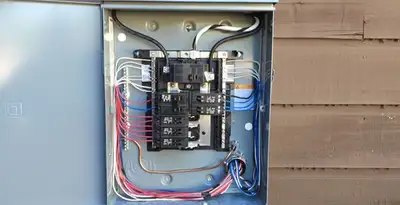 electrical panel upgrade service featuring newly installed electrical panel wired by licensed electricians in Lakeland, FL