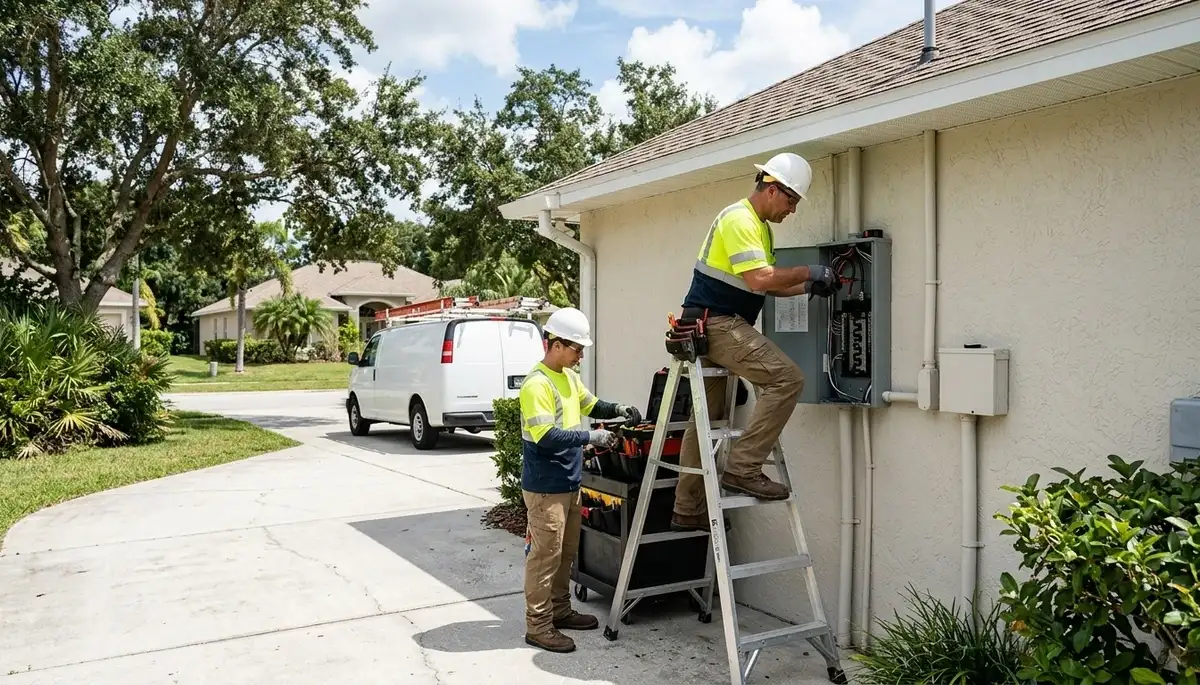 Electrician providing professional electrical services in Lakeland, FL