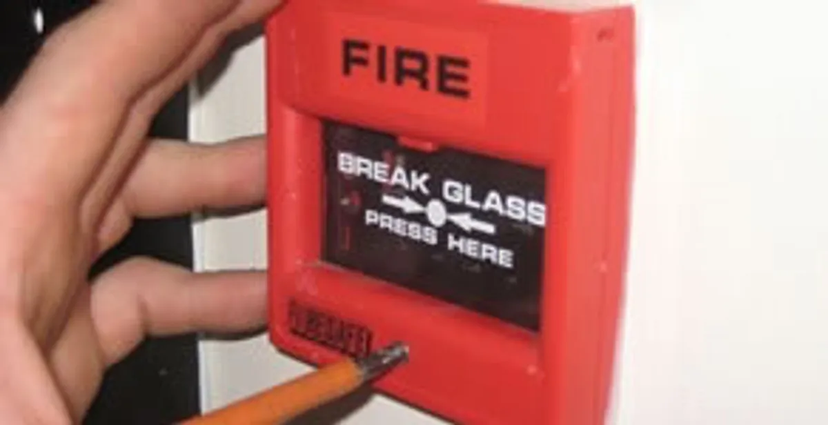 fire alarm installation service showing manual fire alarm pull station installed by licensed electricians in Lakeland, FL
