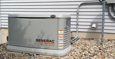 generator installation service featuring outdoor standby generator setup by licensed electricians in Lakeland, FL