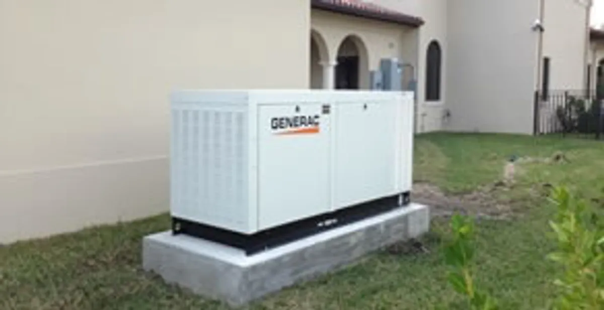 generator installation service showing standby generator professionally installed for residential power backup in Lakeland, FL