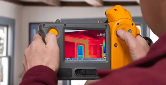 home energy audit service capturing thermal readings to analyze insulation and electrical efficiency in Lakeland, FL