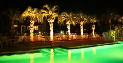 landscape lighting installation services illuminating outdoor recreational areas in Lakeland, FL