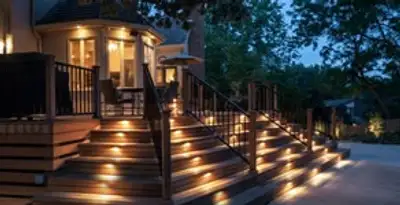 Residential electrician installing outdoor lighting for home safety in Lakeland, FL