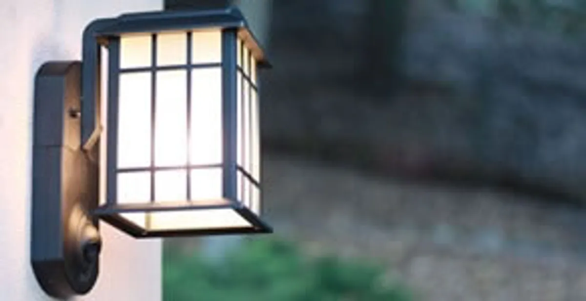 security light installation services with professionally mounted exterior wall light in Lakeland, FL